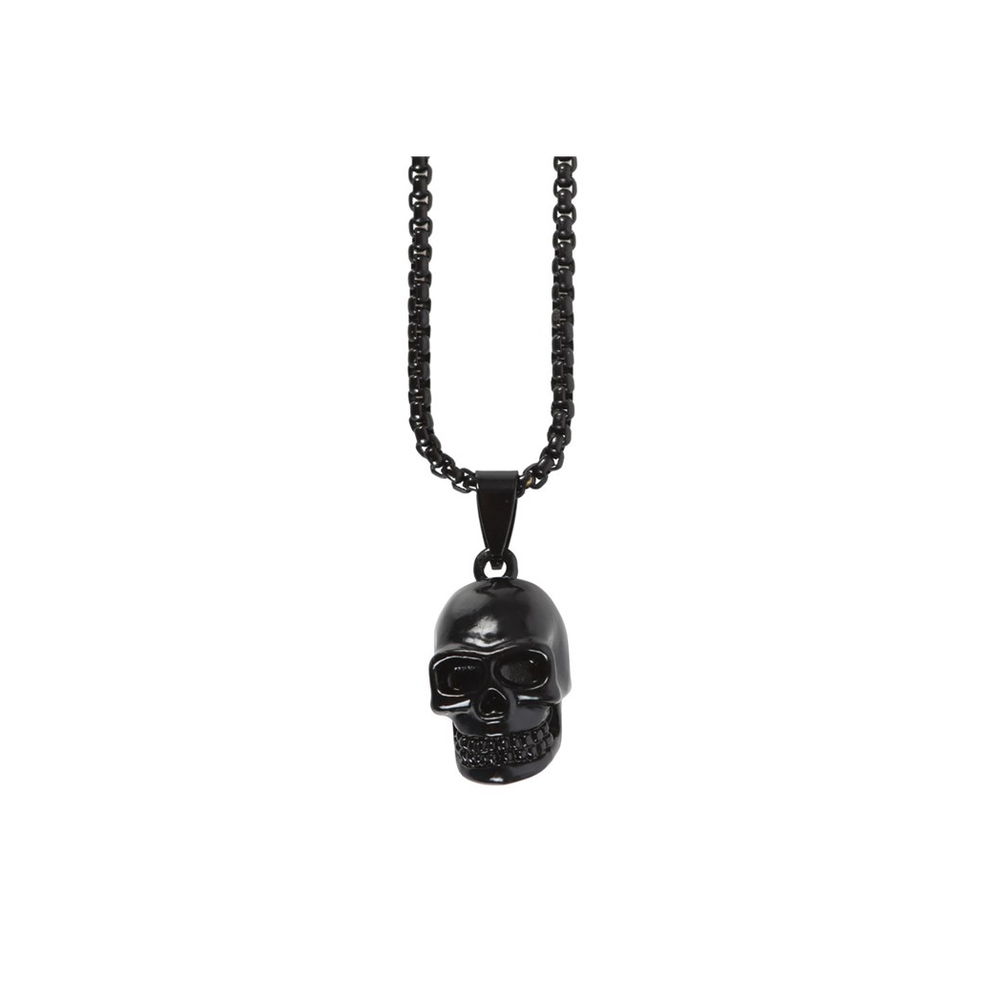 Black Obsidian Skull Necklace
