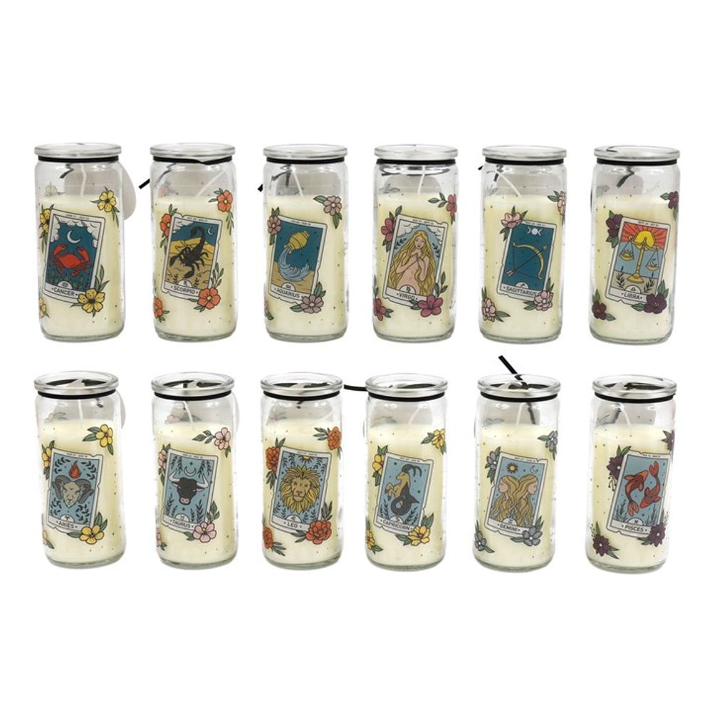 14cm Zodiac Tarot Card Fragranced Tube Candle