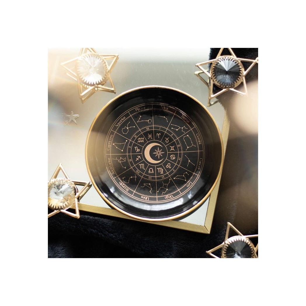 Black Astrology Wheel Trinket Dish