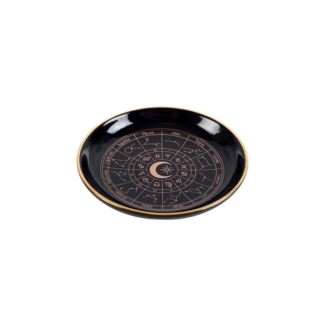 Black Astrology Wheel Trinket Dish