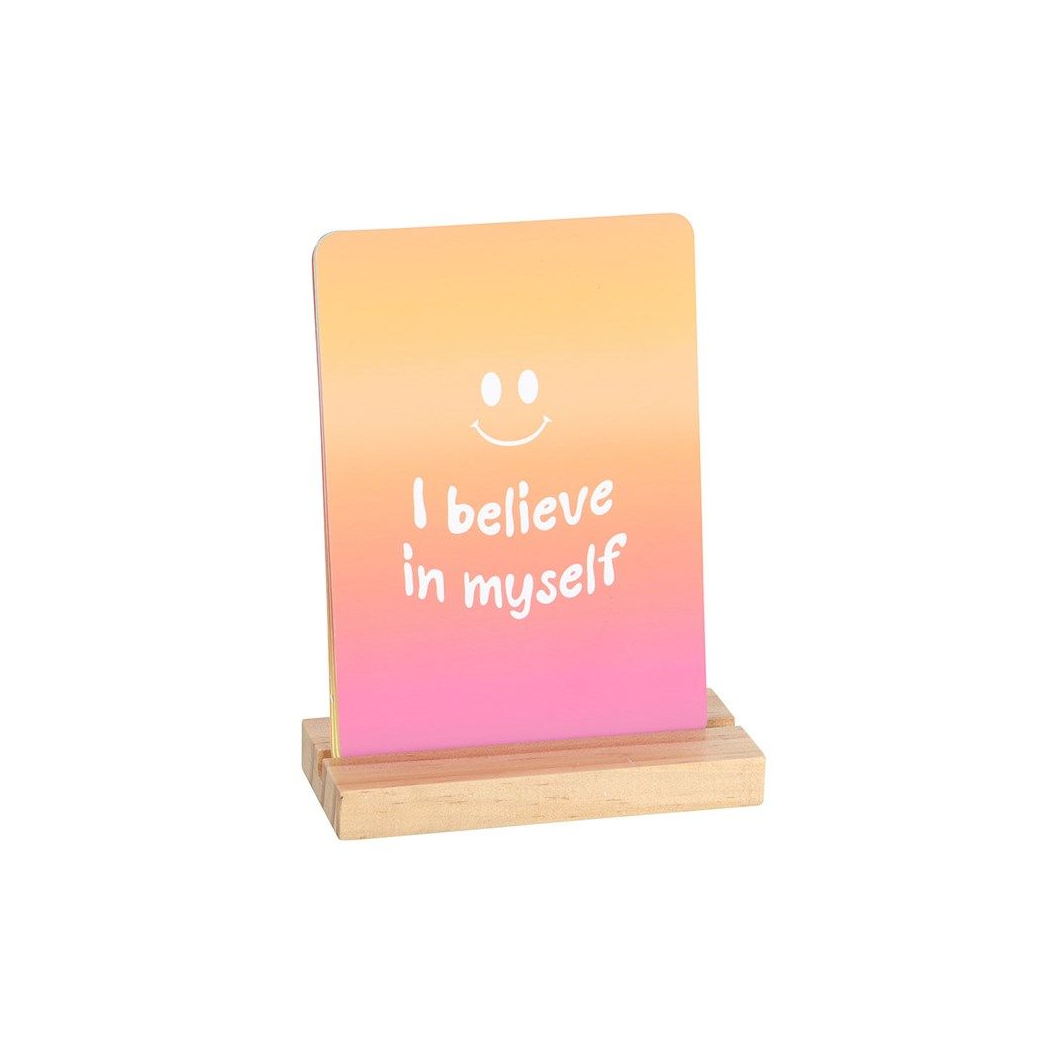 Mindful Moments Affirmation Cards with Wooden Stand