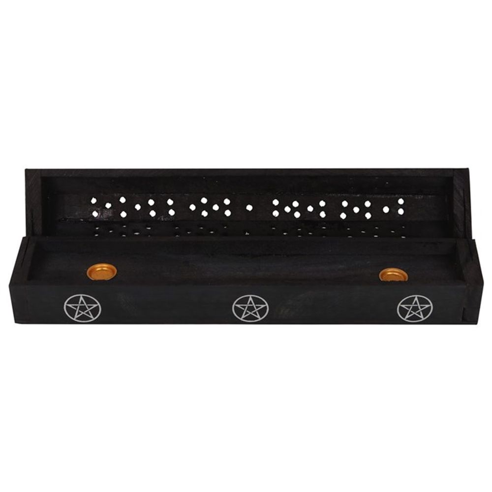 Pentagram Wooden Black Pepper Incense Box Set